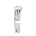 Load image into Gallery viewer, 0.50cts Solitaire Halo Diamond Split Shank Platinum Ring JL PT RV RD 161   Jewelove
