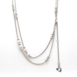 Load image into Gallery viewer, 2 Layer Platinum Pearl Chain for Women JL PT CH 904   Jewelove.US
