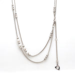 Load image into Gallery viewer, 2 Layer Platinum Pearl Chain for Women JL PT CH 904
