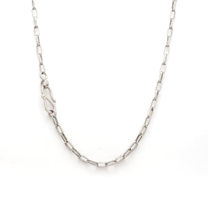 Thin Platinum Chain with Rectangular Links JL PT CH 905   Jewelove.US