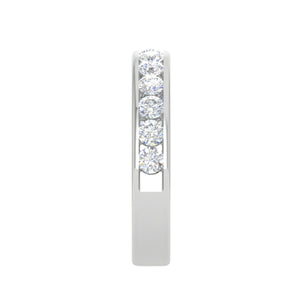 7 Pointer Platinum Diamond Half Eternity Ring for Women JL PT WB RD 158   Jewelove