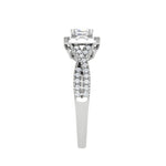 Load image into Gallery viewer, 0.30 cts. Cushion Solitaire Halo Twisted Shank Platinum Ring JL PT JRW1547MM   Jewelove.US
