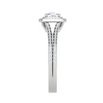 Load image into Gallery viewer, 0.50 cts Solitaire Double Square Halo Diamond Split Shank Platinum Ring JL PT RH RD 268   Jewelove.US
