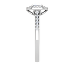 Load image into Gallery viewer, 0.50 cts Princess Cut Solitaire Double Halo Diamond Shank Platinum Ring JL PT RH PR 280   Jewelove.US

