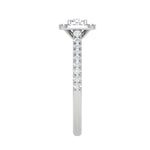 Load image into Gallery viewer, 0.50 cts. Solitaire Square Halo Platinum Diamond Shank Ring JL PT RH RD 217   Jewelove.US
