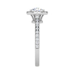 Load image into Gallery viewer, 0.70 cts Solitaire Halo Diamond Shank Platinum Ring JL PT RH RD 131   Jewelove.US
