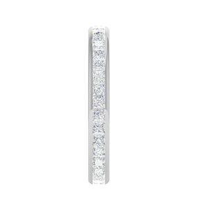 Platinum Ring With Princess Cut Diamonds for Women JL PT ET PR 106   Jewelove.US