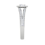 Load image into Gallery viewer, 0.50 cts Solitaire Halo Diamond Split Shank Platinum Ring JL PT RH RD 224   Jewelove.US
