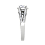 Load image into Gallery viewer, 0.50 cts Solitaire Halo Diamond Split Shank Platinum Ring JL PT RH RD 208   Jewelove.US
