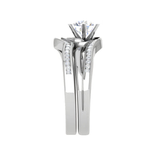0.30 cts Solitaire Diamond Twisted Shank Platinum Ring JL PT MHD287-A   Jewelove.US