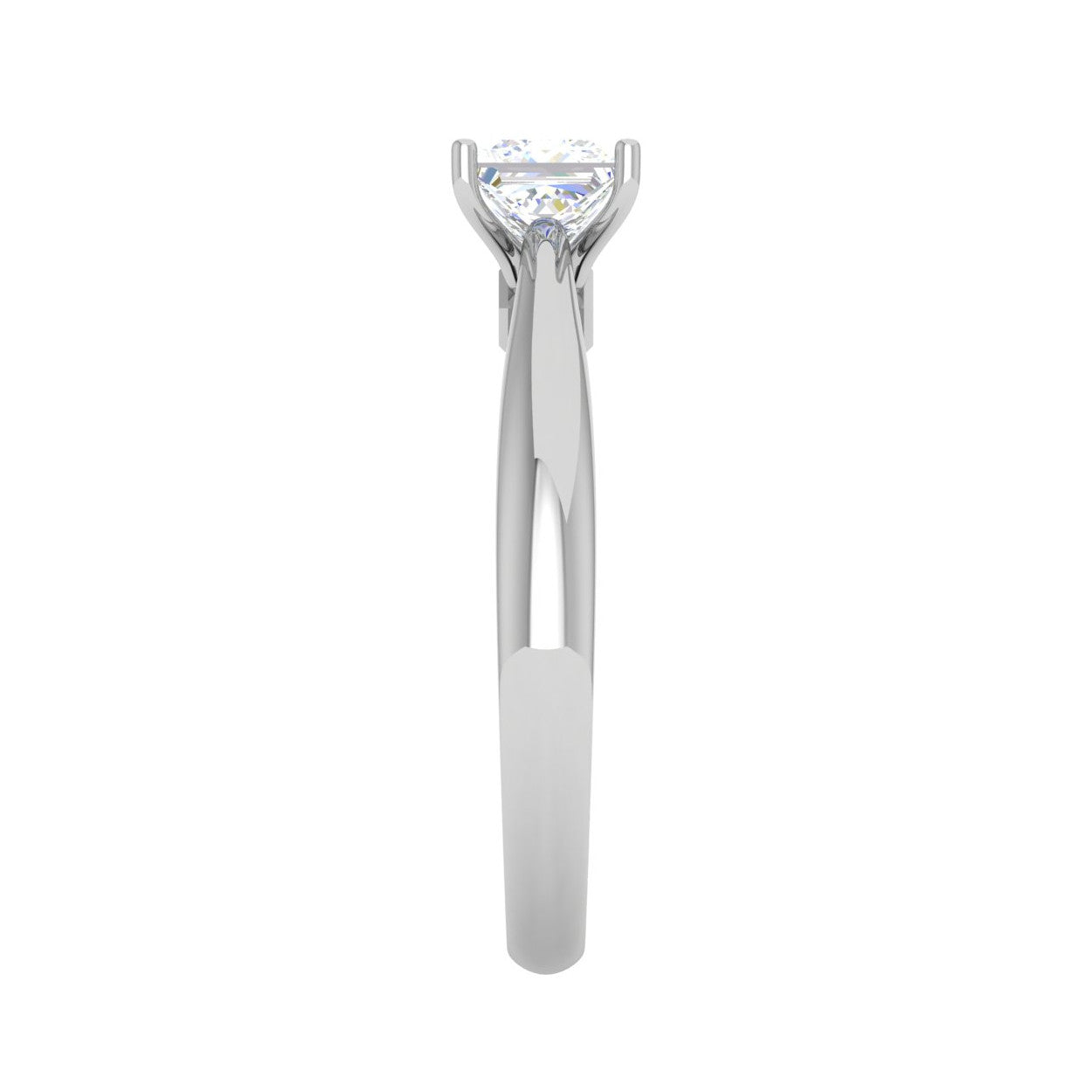 0.70 cts Princess Cut Solitaire Platinum Diamonds Ring JL PT RS PR 156   Jewelove.US