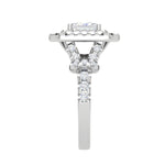Load image into Gallery viewer, 0.50cts. Emerald Cut Solitaire Double Halo Diamond Shank Platinum Ring JL PT WB6009E   Jewelove.US
