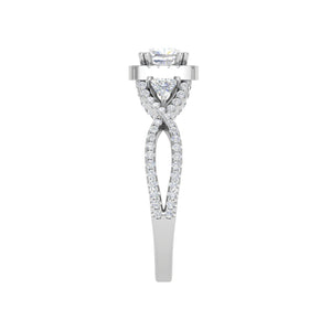 0.50cts. Cushion Solitaire Diamond Platinum Ring JL PT R3 PR 176   Jewelove.US