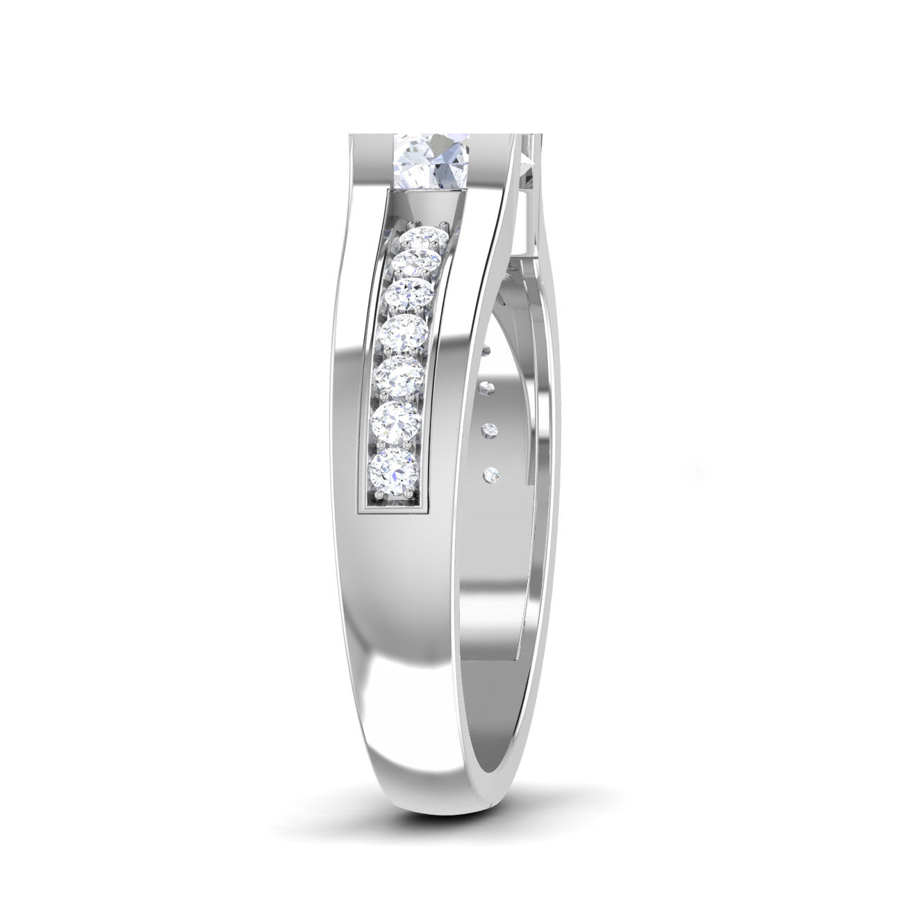 0.30 cts Solitaire Diamond Shank Platinum Ring JL PT RP PR 214   Jewelove.US