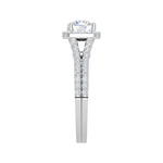 Load image into Gallery viewer, 0.50cts Solitaire Halo Diamond Split Shank Platinum Ring JL PT WB573E   Jewelove.US
