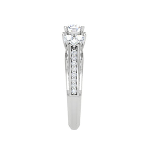 0.30 cts Solitaire with Pear Diamond Split Shank Platinum Ring JL PT MHD0215M   Jewelove.US