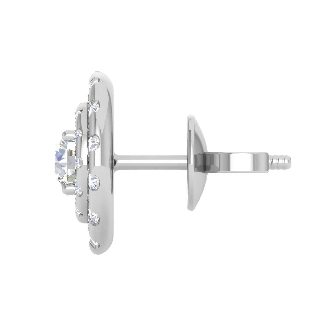 Platinum Solitaire Earrings JL PT E SE RD 106   Jewelove