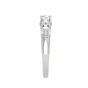0.30cts Solitaire Diamond Shank Platinum Ring JL PT RV RD 166   Jewelove