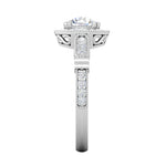 Load image into Gallery viewer, 0.70cts Solitaire Halo Diamond Shank Platinum Ring JL PT RH RD 163   Jewelove.US
