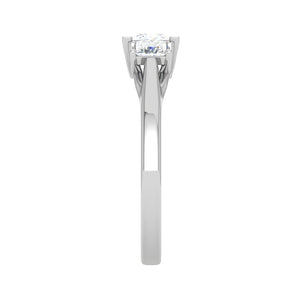 0.50 cts. Princess Cut Solitaire Platinum Diamond Ring JL PT R3 PR 158   Jewelove.US