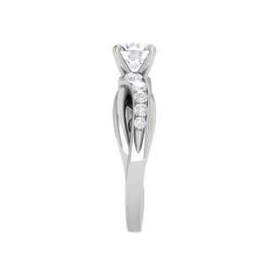 0.50cts Solitaire Diamond Twisted Shank Platinum Ring JL PT WB5797E   Jewelove.US