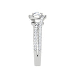 Load image into Gallery viewer, 0.50cts Solitaire Halo Diamond Split Shank Platinum Ring JL PT TR1639M   Jewelove.US
