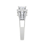 Load image into Gallery viewer, 0.30 cts. Solitaire Platinum Square Halo Diamond Split Shank Engagement Ring JL PT WB6015   Jewelove
