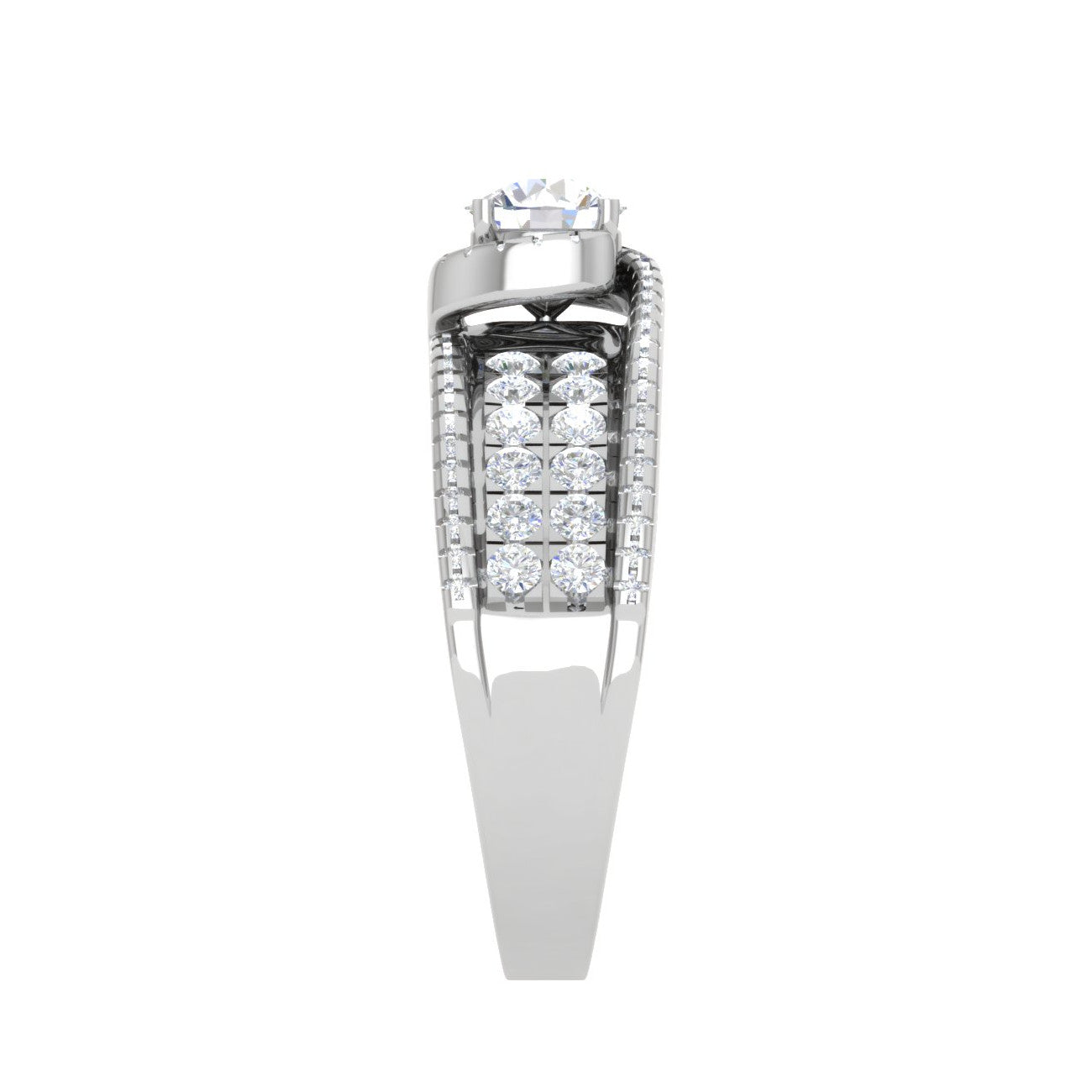 0.30 cts. Solitaire Designer Platinum Engagement Diamond Ring  for Women JL PT WB6019   Jewelove