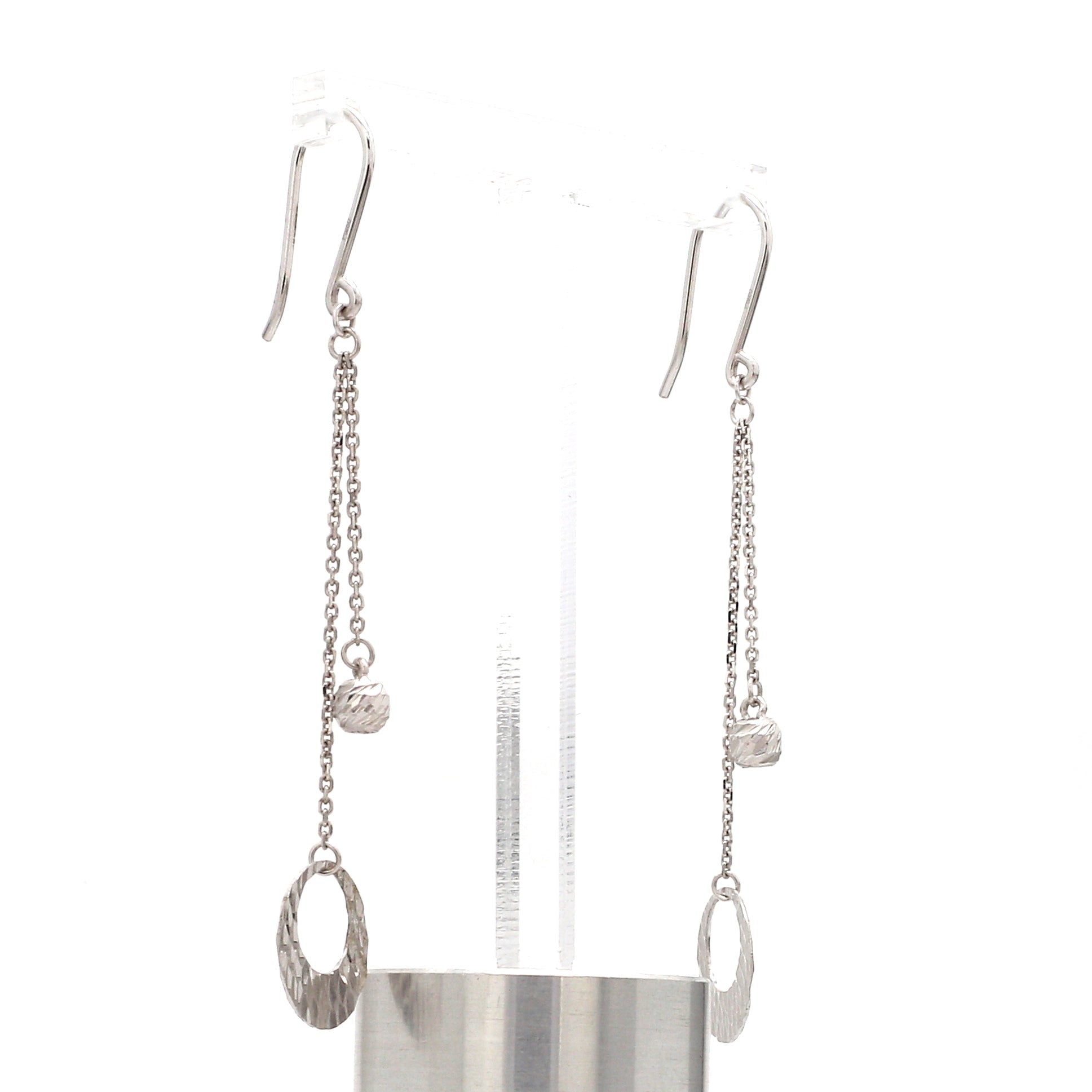 Japanese Platinum Earrings with Diamond Cutting for Women JL PT E 284   Jewelove.US