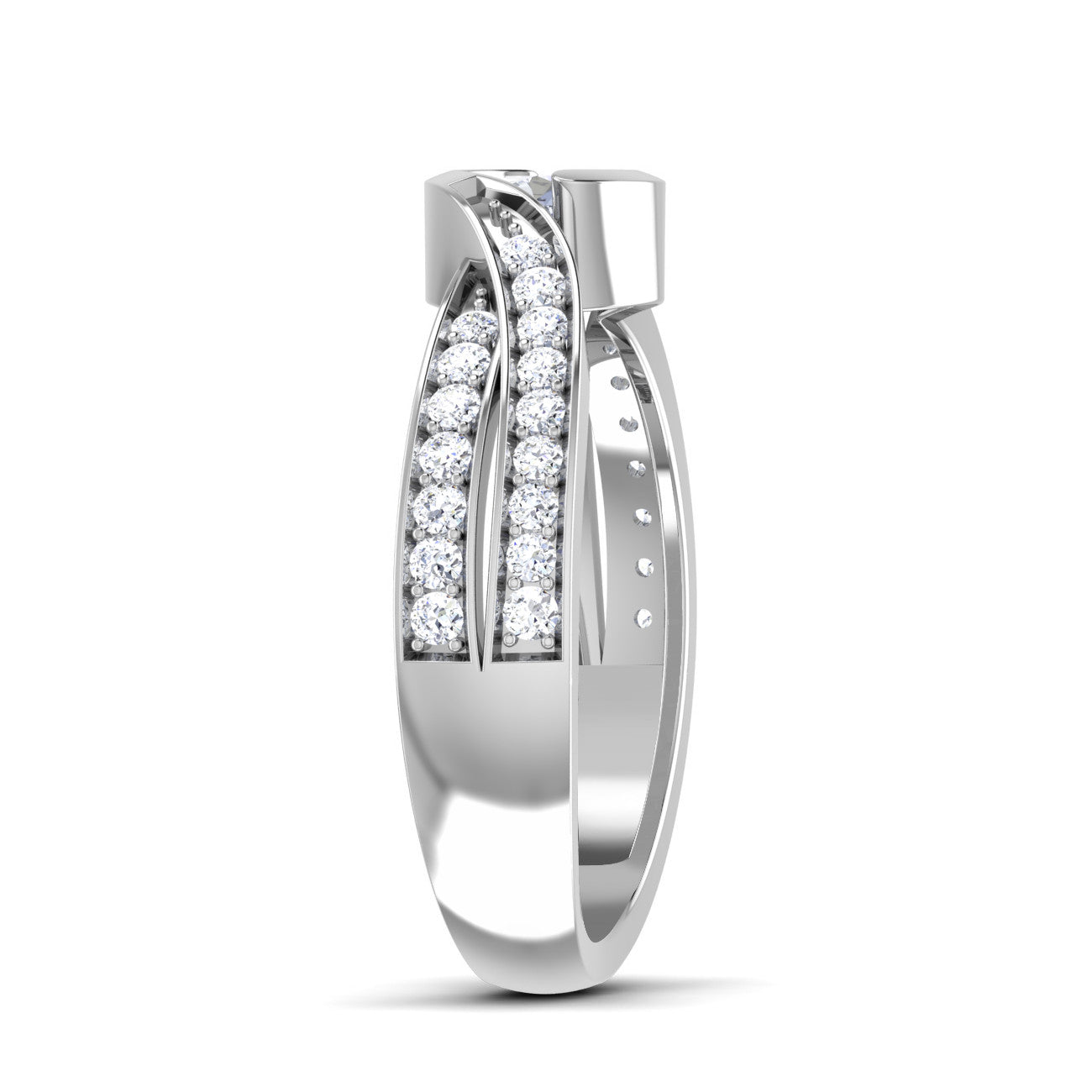 0.30 cts. Solitaire Split Shank Diamond Platinum Engagement Ring for Women JL PT RP PR 131   Jewelove.US