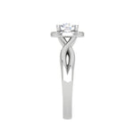Load image into Gallery viewer, 0.30 cts Solitaire Halo Diamond Shank Platinum Ring JL PT JRW2596MM-A   Jewelove.US
