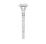 Load image into Gallery viewer, 0.50 cts Princess Cut Solitaire Square Halo Shank Platinum Ring JL PT RH PR 195   Jewelove.US
