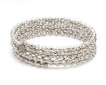 Load and play video in Gallery viewer, Dazzling Shiny 5-line Japanese Platinum Bracelet for Women with Diamond Cut Balls JL PTB 720
