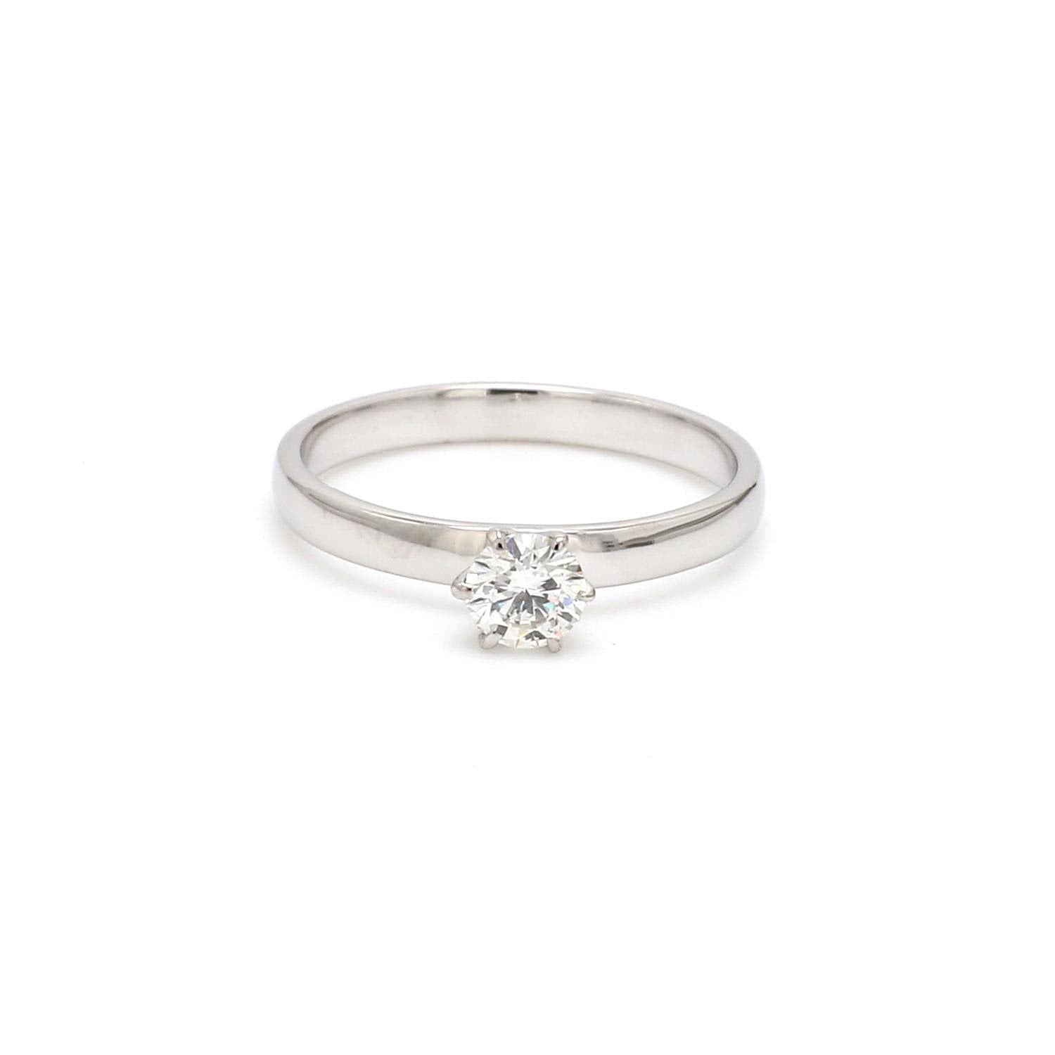 20 Pointer Classic 6 Prong Solitaire Ring made in Platinum SKU 0012-A