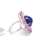 Load image into Gallery viewer, Designer Tanzanite Gold Ring with Pink Sapphire &amp; Rose Cut Diamonds for Women JL AU ALR671   Jewelove
