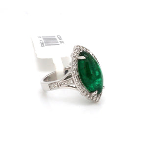 Natural Emerald Marquise Cut with Diamond 18k Gold Ring JL AU AIS0424   Jewelove