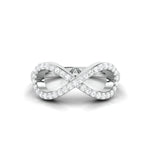 Load image into Gallery viewer, Platinum Infinity Ring with Diamonds for Women JL PT 968   Jewelove.US
