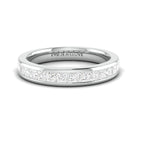Load image into Gallery viewer, Princess Cut Diamond Platinum Half Eternity Wedding Band for Women JL PT 1005   Jewelove

