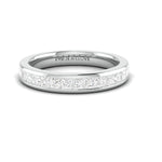 Load image into Gallery viewer, Princess Cut Diamond Platinum Half Eternity Wedding Band for Women JL PT 1005
