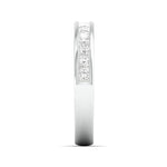 Load image into Gallery viewer, Princess Cut Diamond Platinum Half Eternity Wedding Band for Women JL PT 1005
