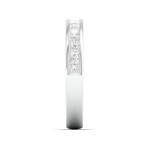 Princess Cut Diamond Platinum Half Eternity Wedding Band for Women JL PT 1005