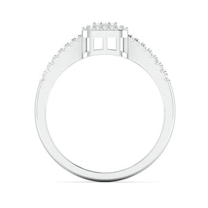 Emerald Cut Solitaire-look Platinum Engagement Ring for Women JL PT 1011   Jewelove