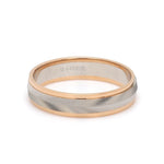 Load image into Gallery viewer, Unisex Platinum &amp; Rose Gold Couple Love Band Rings JL PT 1124   Jewelove.US
