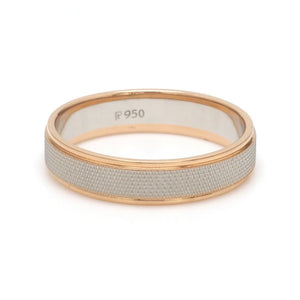 Designer Unisex Platinum & Rose Gold Couple Rings JL PT 1121  Men-s-Ring-only Jewelove.US