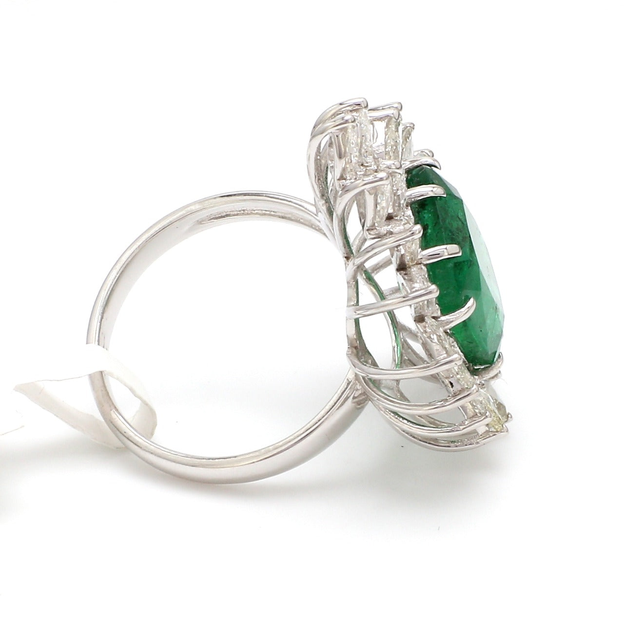 Designer Emerald Gold Ring with Rose Cut Diamonds for Women JL AU 22RG0095   Jewelove