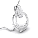Load image into Gallery viewer, Platinum Diamond Double Circle Pendant for Women JL PT P BT 35-D   Jewelove.US

