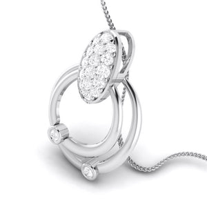 Platinum Diamond Double Circle Pendant for Women JL PT P BT 35-D   Jewelove.US