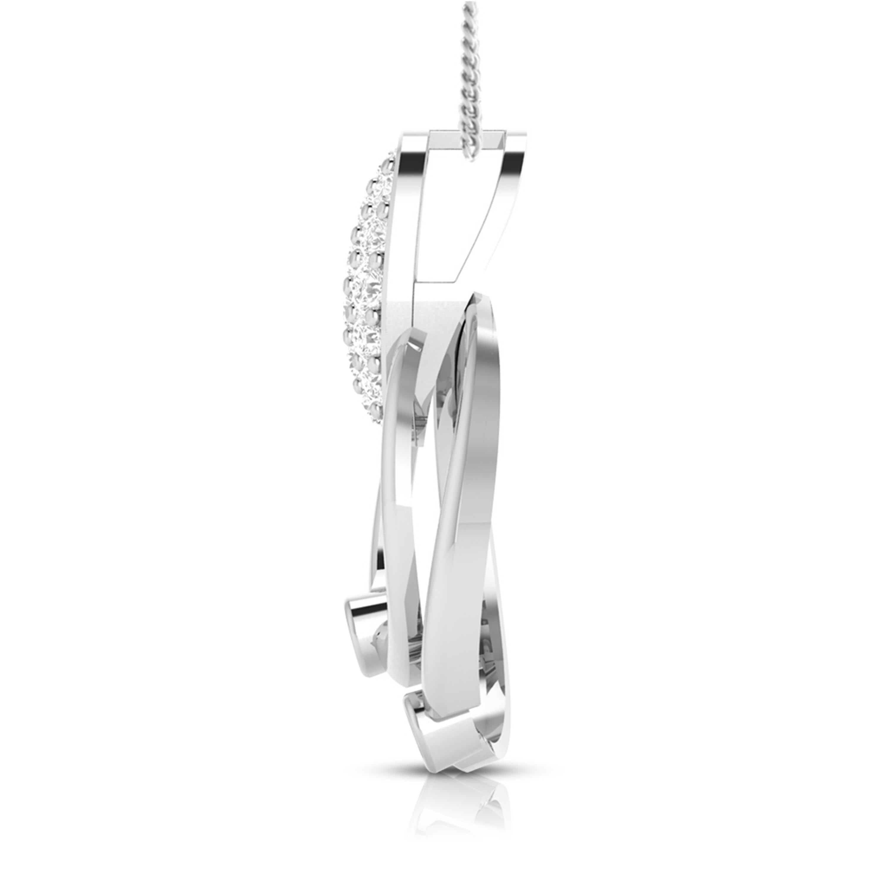Platinum Diamond Double Circle Pendant for Women JL PT P BT 35-D   Jewelove.US