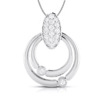 Load image into Gallery viewer, Platinum Diamond Double Circle Pendant for Women JL PT P BT 35-D  Women-s-Band-only-VVS-GH Jewelove.US
