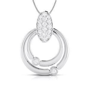 Platinum Diamond Double Circle Pendant for Women JL PT P BT 35-D  Women-s-Band-only-VVS-GH Jewelove.US